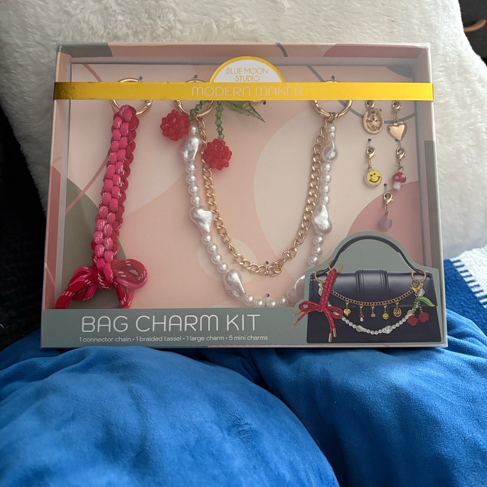 Bag Charm Kit - Pink and Gold